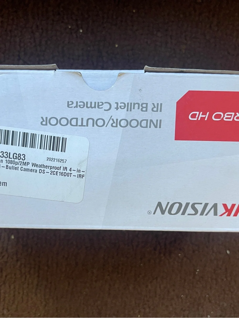 Hikvision White and Black Bullet Surveillance Camera